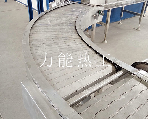 郑州不锈钢链板转弯输送机